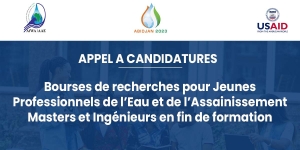 L’AAE octroie des bourses de recherches aux Jeunes Professionnels de l’Eau et de l’Assainissement
